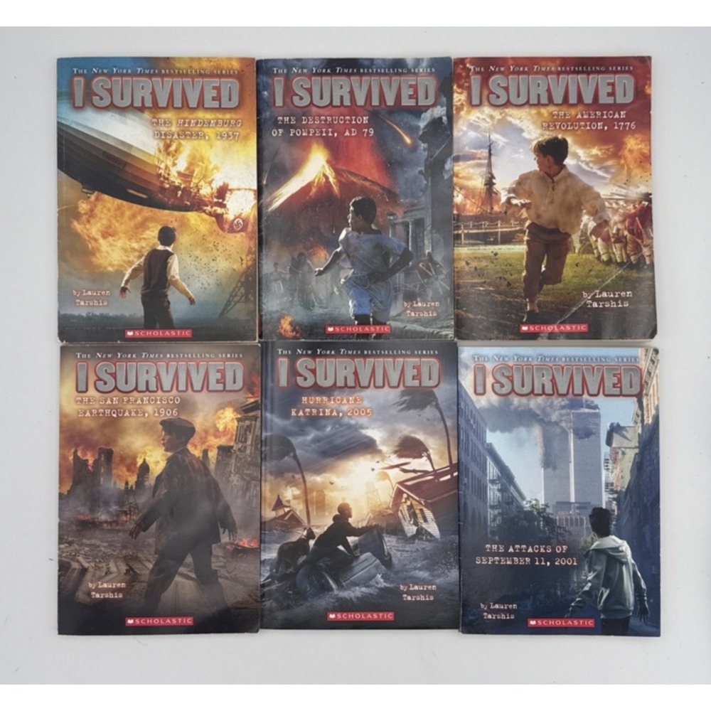 I Survived Books Lot of 6 Lauren Tarshis Katrina Hindenburg Pompeii Earthquake